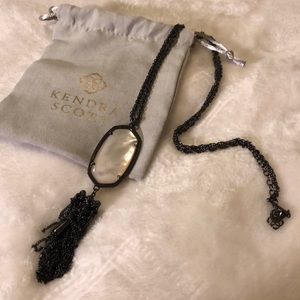 Kendra Scott Rayne Gunmetal Ivory Mother of Pearl